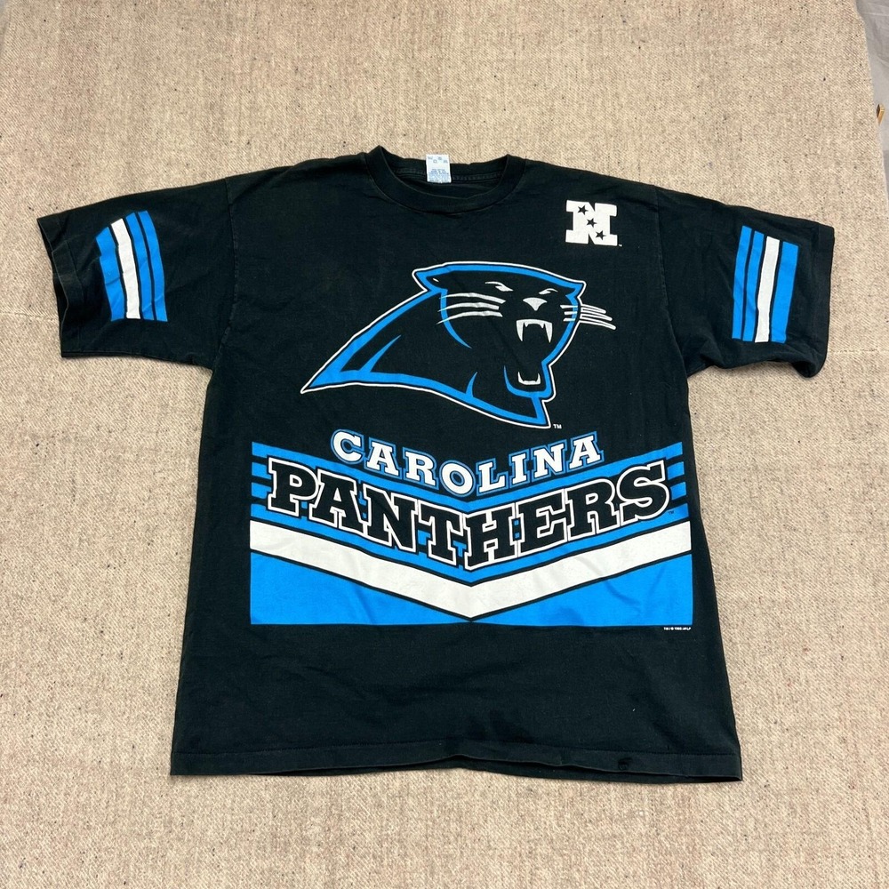 Vintage Carolina Panthers Shirt Mens XXL Black 1990s NFL Salem